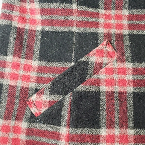 Vintage Woolrich Plaid Vest Buffalo Check Wool Blnd Faux Fur Gorp Outdoor Camp - Picture 8 of 12